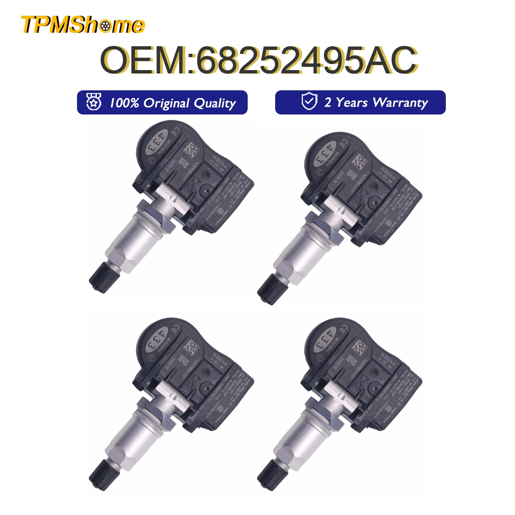 ڵ TPMS  68252495AC Ÿ̾ з ͸ ý 433MHz,  ׷ üŰ IV 68252495AA Ÿ̾   